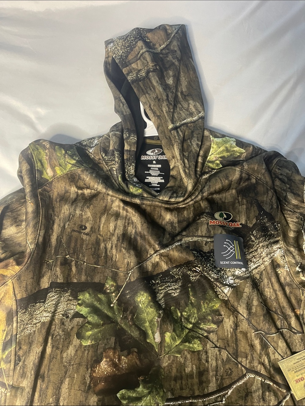 Mossy Oak Men’s' Camo Hooded Pullover - Brown & Green
